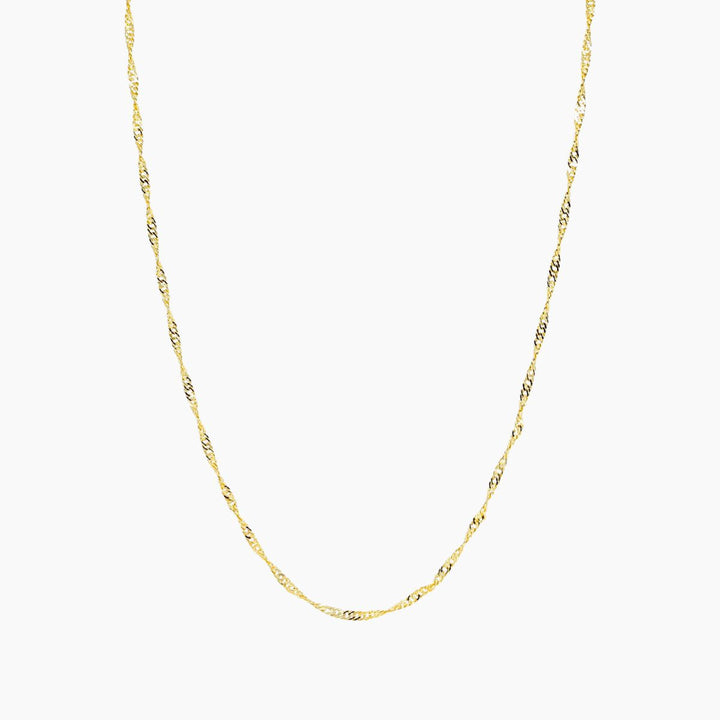 Addie Adjustable Chain in gold on a white background