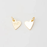 11:11 Angel Number Heart Charm (Gold)