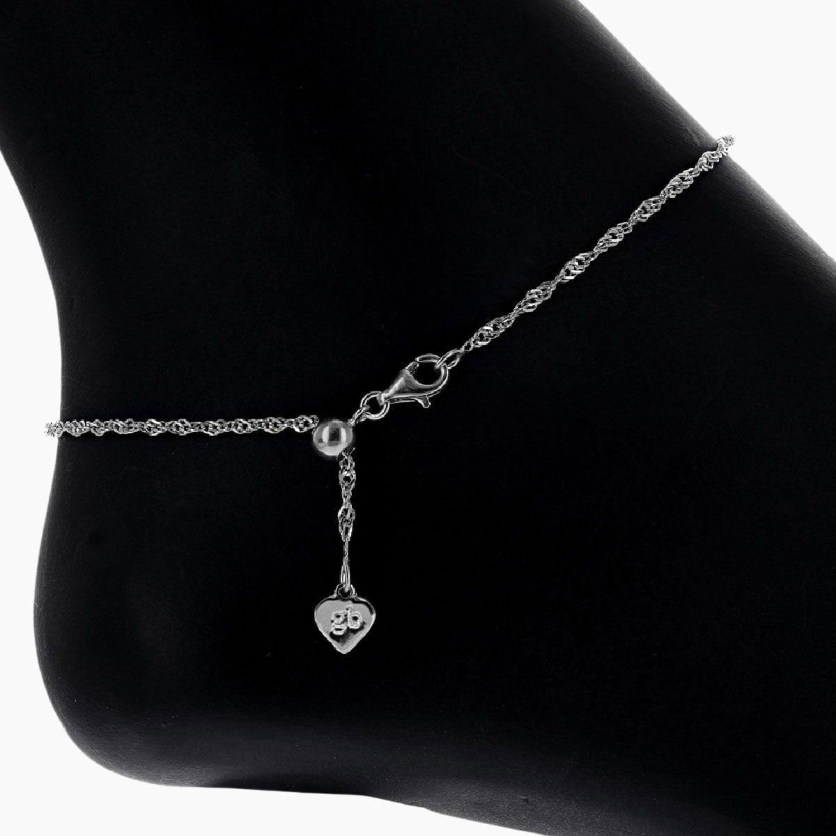 Addie Adjustable Anklet (Silver) - view 2