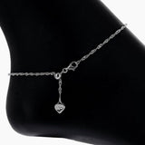 Addie Adjustable Anklet (Silver) - view 2