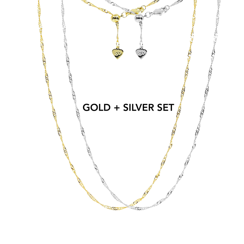 Addie Adjustable Set, Gold and Silver