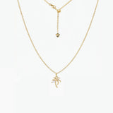 Dainty Palm Tree Charm (Gold)
