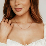 Tessa Adjustable Threader Cable Chain 19" (Rose Gold)