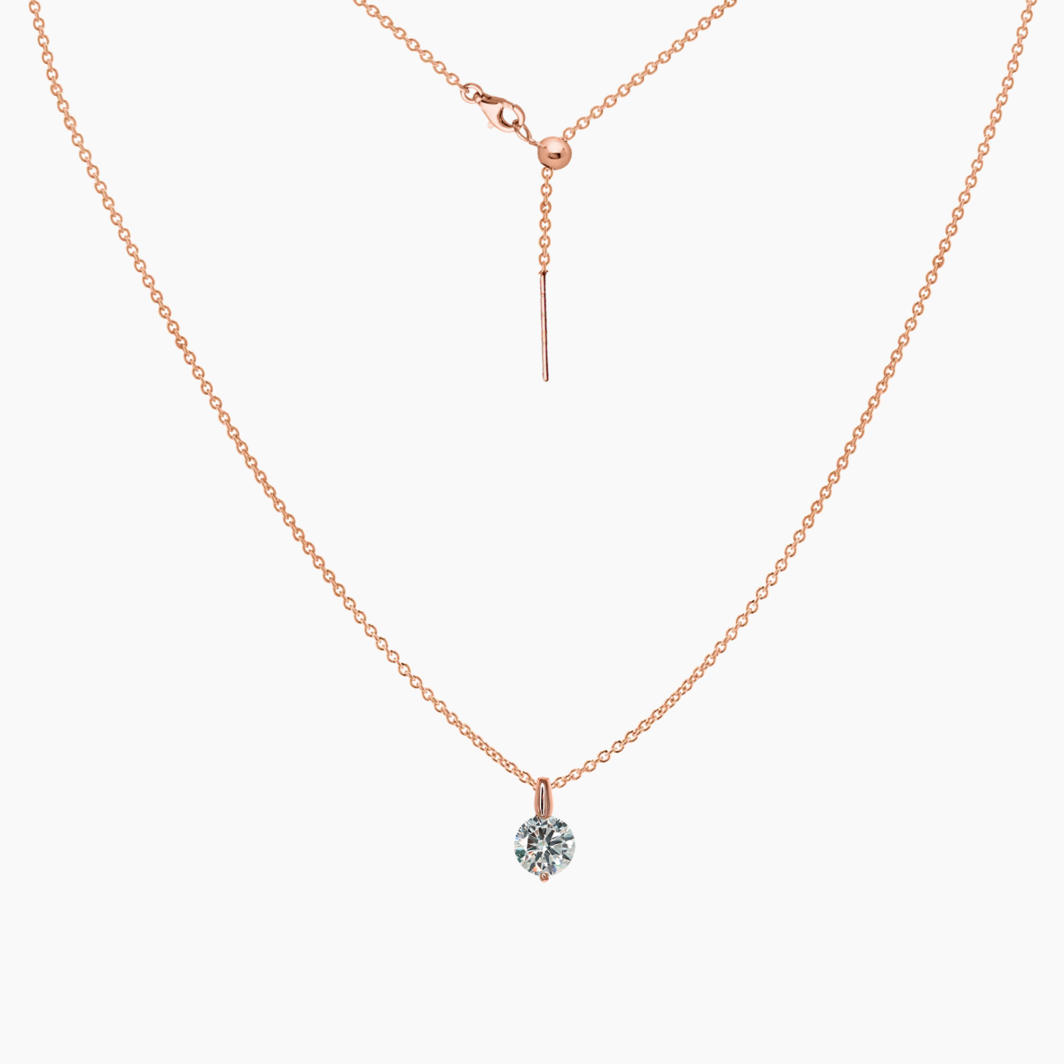 Tessa Brilliant CZ Adjustable Necklace (Rose Gold)