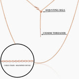 Tessa Adjustable Threader Cable Chain 19" (Rose Gold)