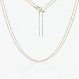 Tessa Adjustable Threader Cable Chain 23" (Silver)