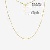 Bella Adjustable Box Chain 22" (Gold)