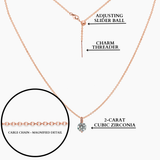Tessa Brilliant CZ Adjustable Necklace (Rose Gold)