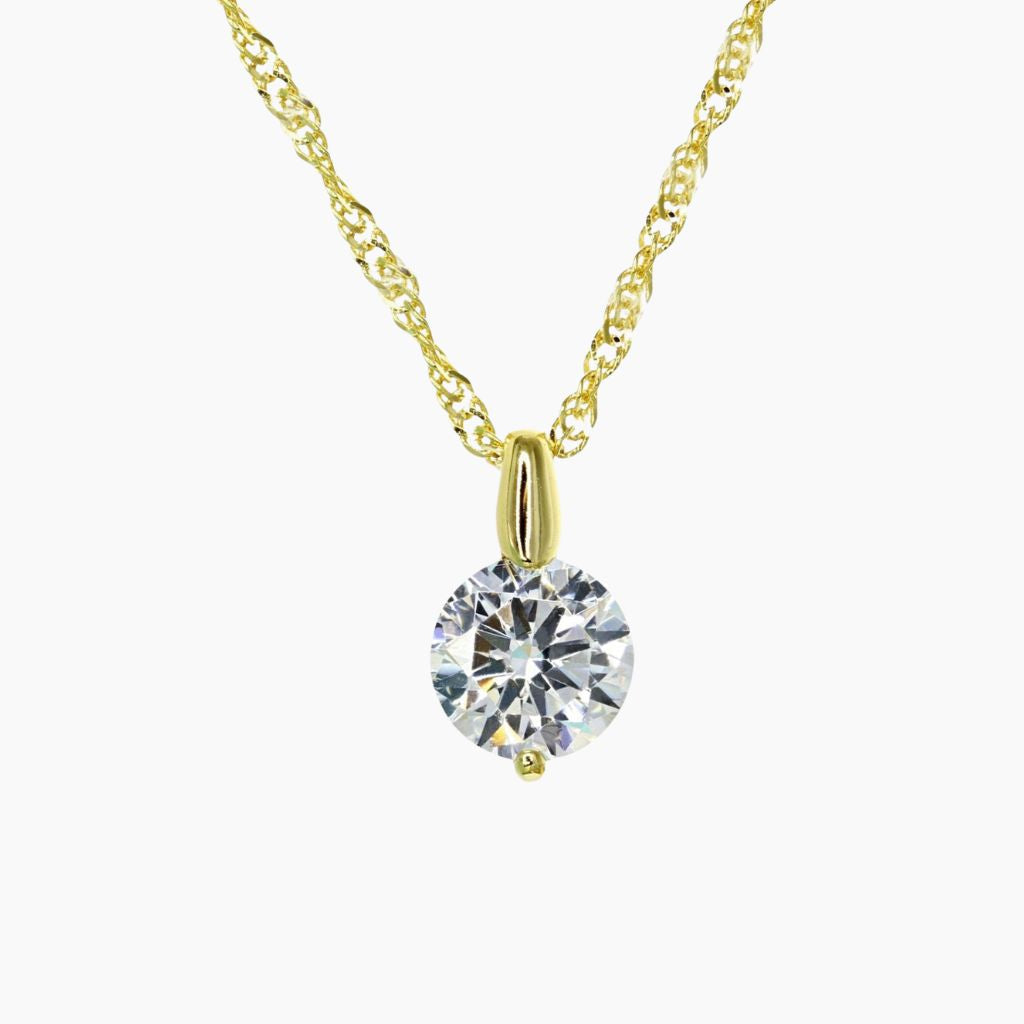 Addie Brilliant CZ Adjustable Necklace (Gold)