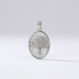 Mother of Pearl Tree of Life Pendant (Silver)