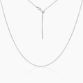 Tessa Adjustable Threader Cable Chain 23" (Silver)