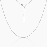 Tessa Adjustable Threader Cable Chain 23" (Silver)