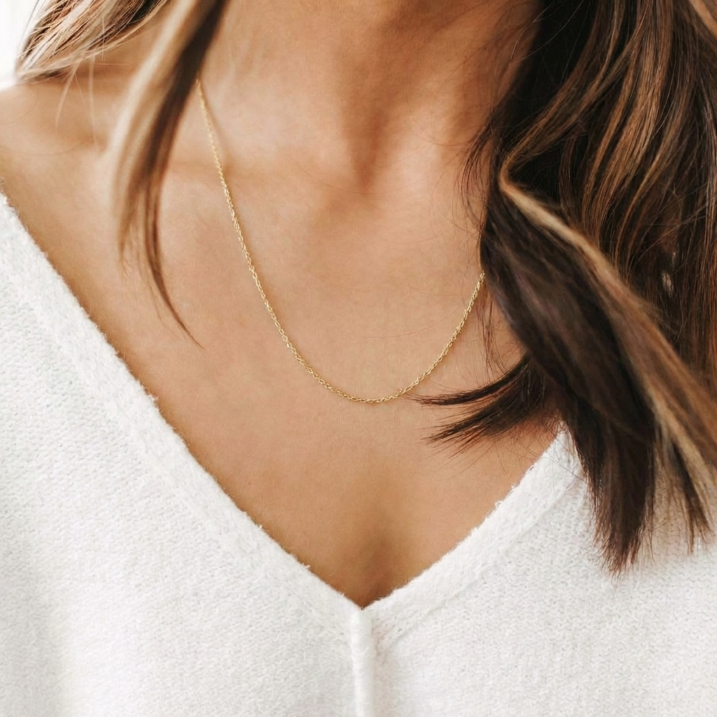 Tessa Adjustable Threader Cable Chain 23" (Gold)