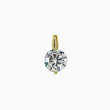 Brilliant CZ Solitaire Pendant (Gold)