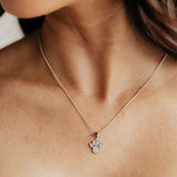 Paw CZ Charm (Silver)