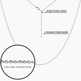 Tessa Adjustable Threader Cable Chain 23" (Silver)