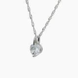Brilliant CZ Solitaire Pendant (Silver)