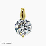 Brilliant CZ Solitaire Pendant (Gold)