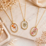 Blush Meadow Wildflower Adjustable Necklace