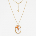 Amber Wildflower Adjustable Necklace
