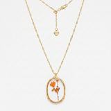 Amber Wildflower Adjustable Necklace