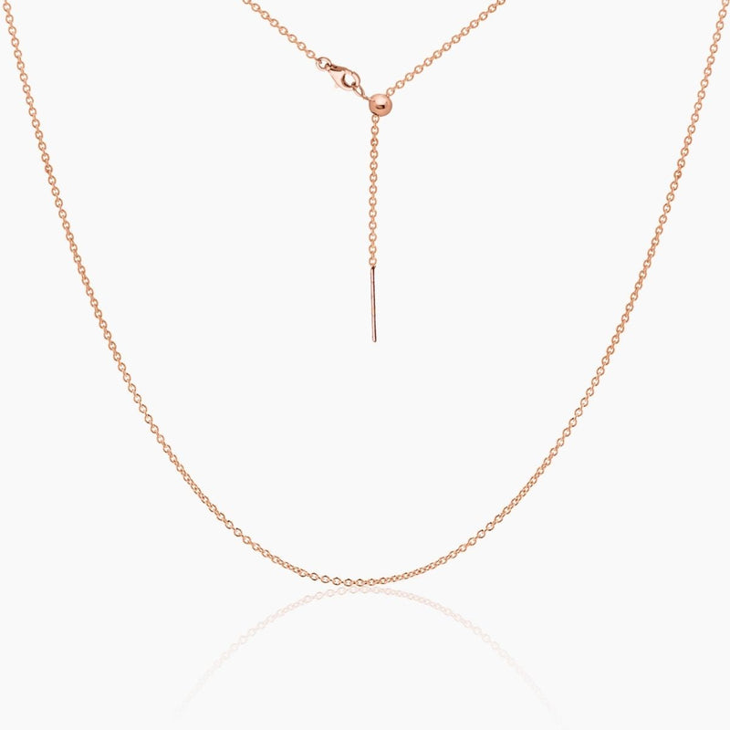 Tessa Adjustable Threader Cable Chain 19" (Rose Gold)