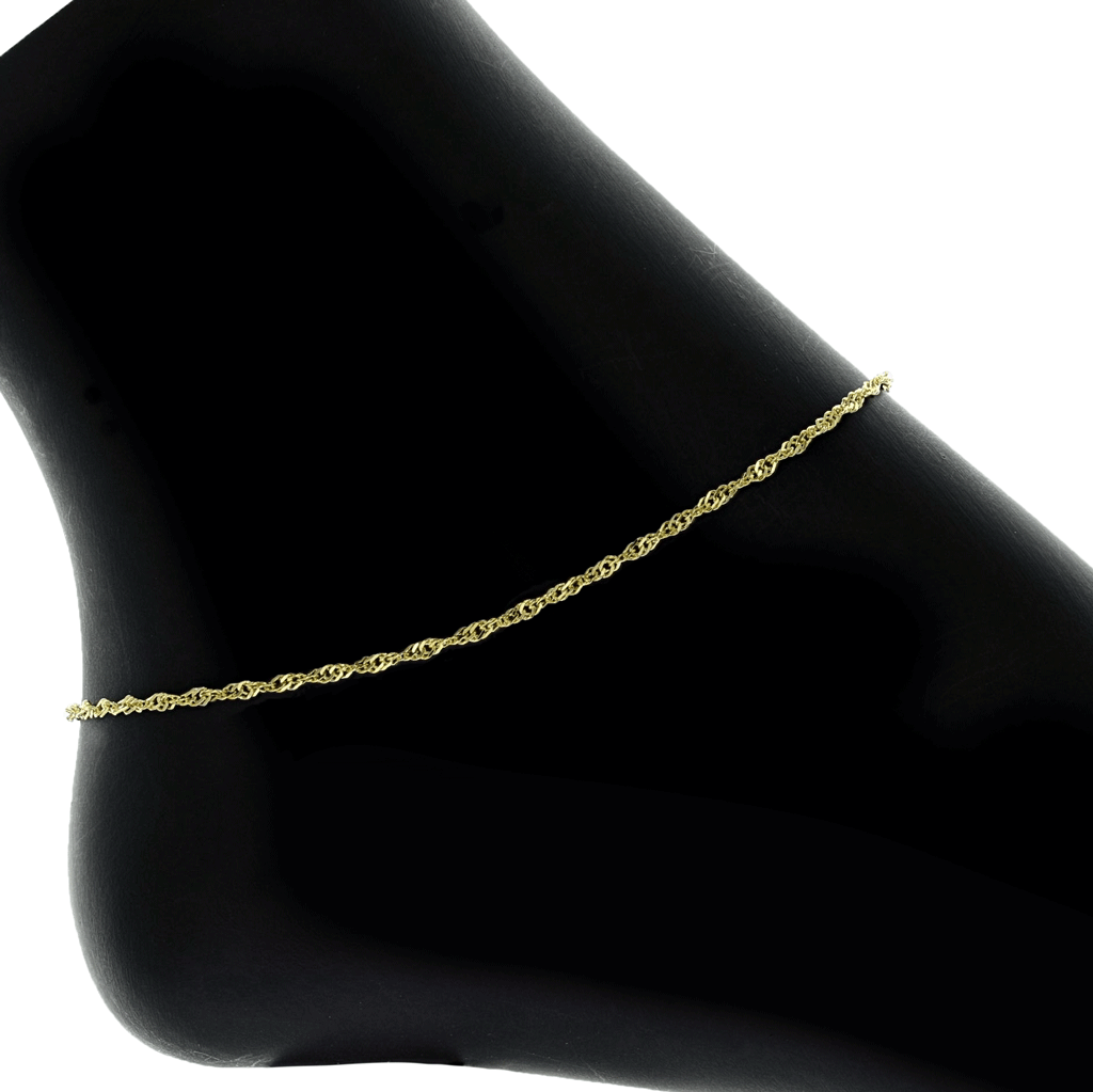 Addie Adjustable Anklet (Gold) - view 6