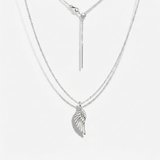 Angel Wing Adjustable Necklalce (Silver)